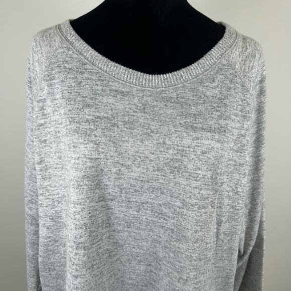 NWT Live Love Lounge Gray Heathered Sweater, Sz XXL - Picture 1 of 8
